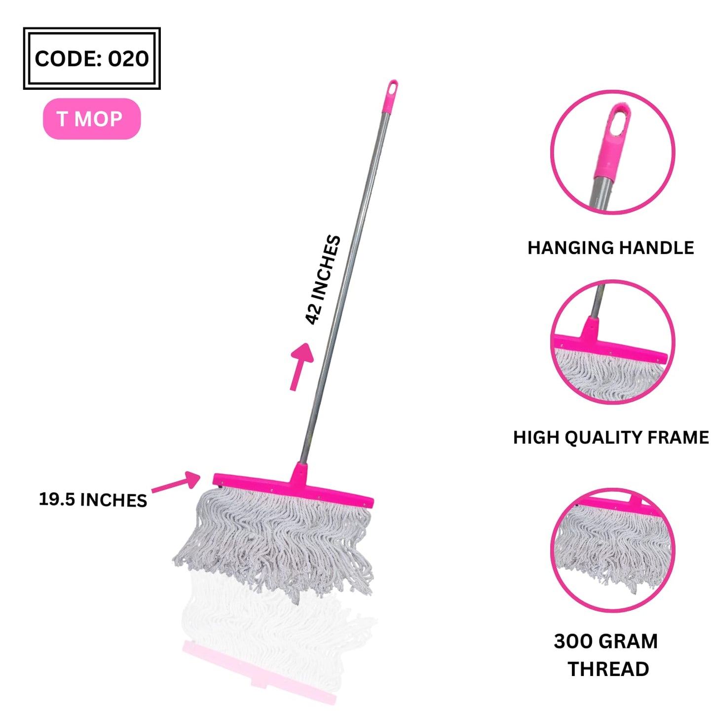 T SHAPE WET MOP with steel pipe