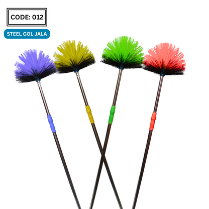 ROUND SHAPE DUSTING BRUSH WITH STEEL ROD