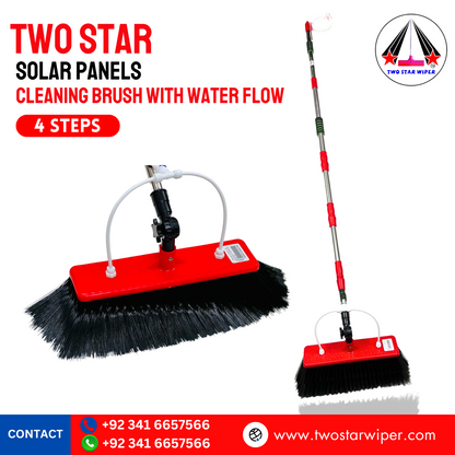 SOLAR PANEL CLEANING BRUSH . ( Now With Extra Large Brush Head )اب بڑے برش کے ساتھ