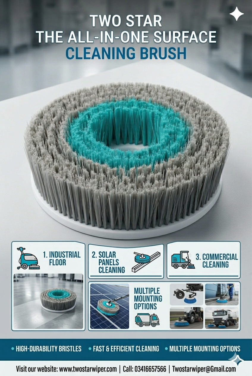 Two Star All In One Surface Cleaning Brush Head (12 inch )