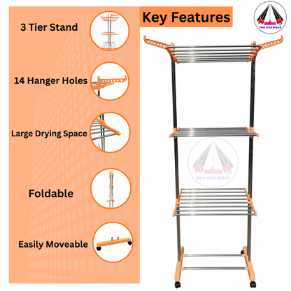 TWO STAR PREMIUM QUALITY MULTI-LAYER DRYING RACK