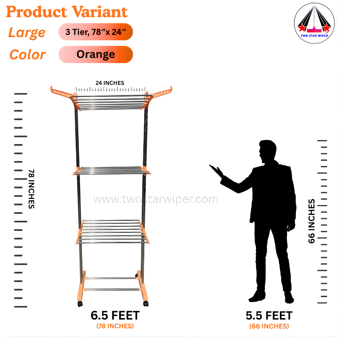 TWO STAR PREMIUM QUALITY MULTI-LAYER DRYING RACK