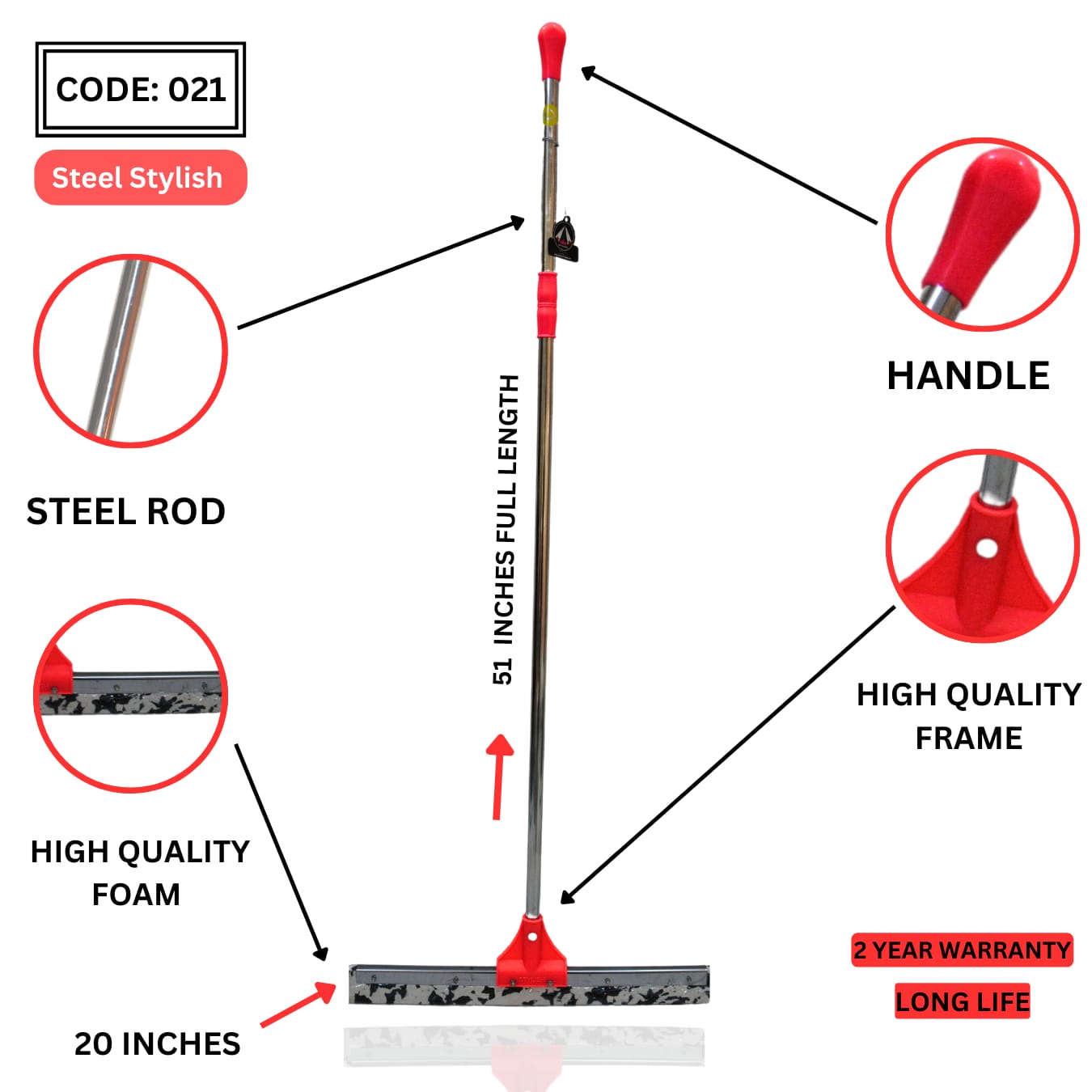 Steel Wiper # 1  QUALITY. Non Magnetic Steel Pipe. [ 2 year warranty ]