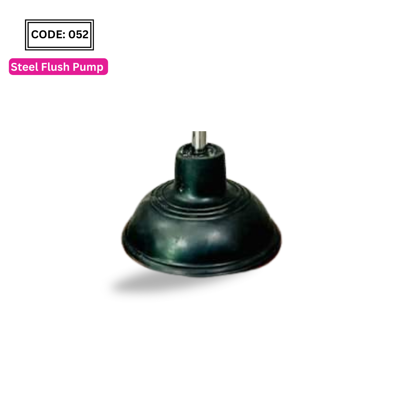 Flush plunger with steel pipe