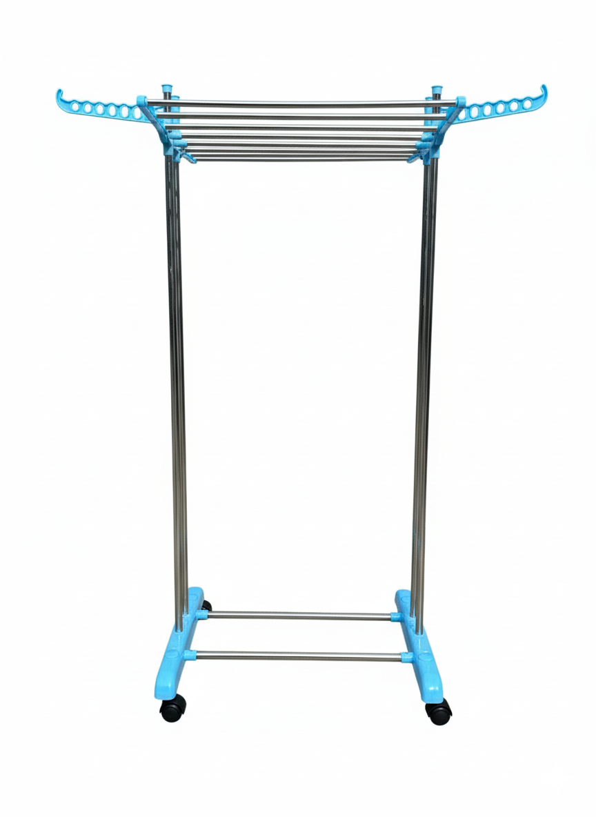 Two star iron stand | Iron Clothes Hanging Stand (After Ironing) – 4.5 x 2 Feet | 201 Grade Non-Magnetic Steel